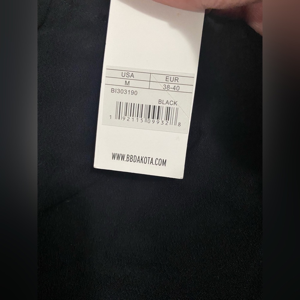 NWT BB Dakota by Steve Madden Elastic Waist Exaggerated Flare Pant Black Size M - Picture 11 of 11